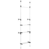 Cumpara ieftin Sistem sifonier telescopic, cu bare si raft, aluminiu