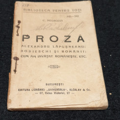 Carte veche per interbelica - PROZA - Ed. Universala Alcalay - C. Negruzzi