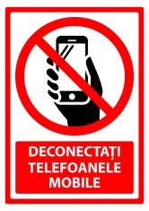 Semn deconectati telefoanele mobile foto