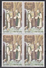 Spania 1985 - Ziua Timbrului, Bloc de 4 , MNH