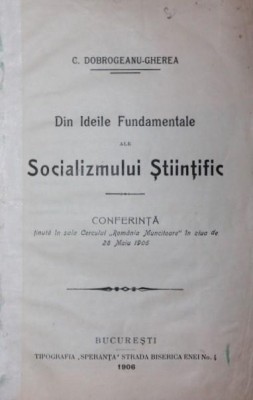 DIN IDEILE FUNDAMENTALE ALE SOCIALIZMULUI STIINTIFIC foto