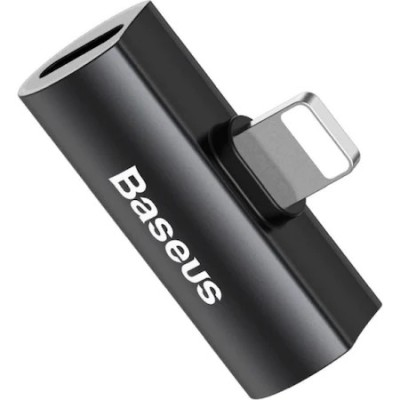 Adaptor Audio Baseus Lightning - Lightning, CAL46-01, Negru foto