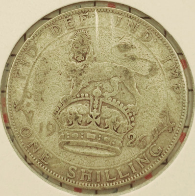 Marea Britanie Anglia 1 shilling 1926 argint - George V (2 type) - km 816 - A011 foto