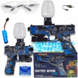 PISTOL AUTOMAT CU BILE DE GEL SET MARE DE 1000 DE BILE GRENADĂ CU VIZOR