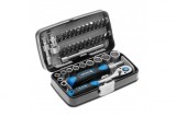 Trusa tubulare si biti, 38 piese, organizare compacta si usoara