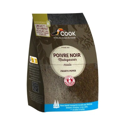 Piper negru macinat, bio, 150g, Cook foto