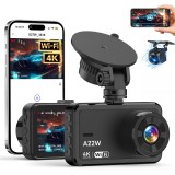 Cumpara ieftin Camera Auto Dubla 4K Ultra HD WiFi, Inregistrare Fata FHD + Spate 1080P Waterproof, Night Vision Sony Starvis F1.8, G-Sensor, Monitorizare Parcare 24H