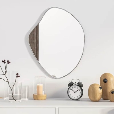 Oglindă de perete, argintiu, 50x40 cm foto