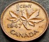 Moneda istorica 1 CENT - CANADA, anul 1947 * cod 4969 A, America de Nord