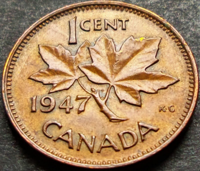 Moneda istorica 1 CENT - CANADA, anul 1947 * cod 4969 A foto