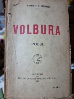 Volbura - Const. A Siminei poezii foto