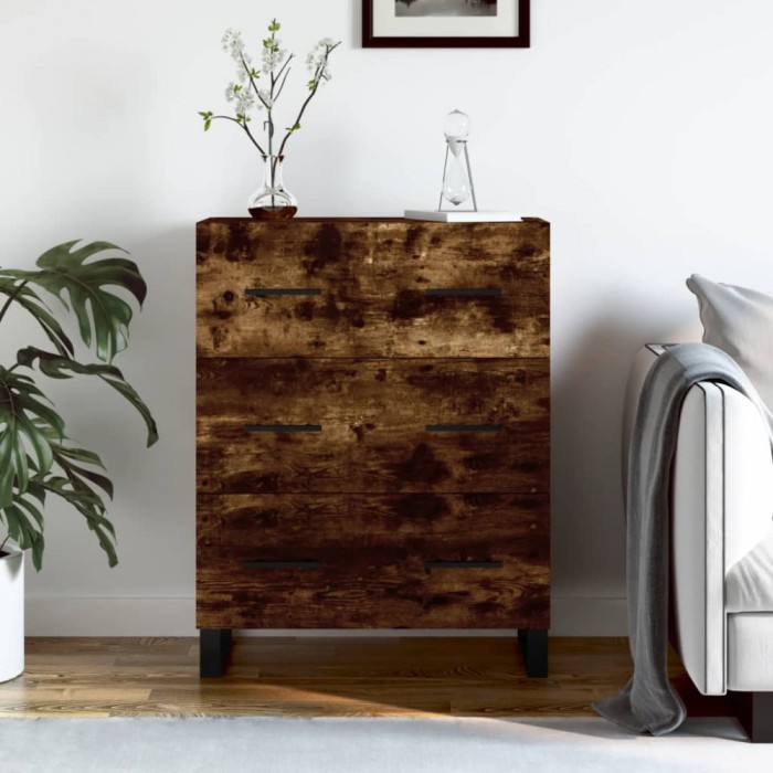 vidaXL Servantă, stejar fumuriu, 69,5x34x90 cm, lemn compozit 827881