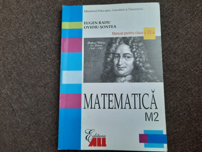Matematica M2- Manual pentru clasa a 12-a-Eugen Radu, Ovidiu Sontea