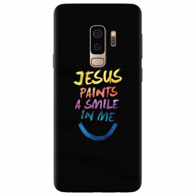 Husa silicon pentru Samsung S9 Plus, Jesus Paints A Smile In Me foto