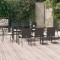 vidaXL Set mobilier de grădină cu perne, 9 piese, negru, poliratan 3185136