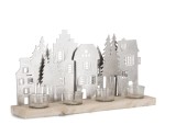 Decoratiune Orasel Craciun cu suporturi lumanari IT 38x8,5x20h