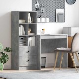 Cumpara ieftin Birou cu spațiu de depozitare cu sertar 2 pcs Gri din beton
