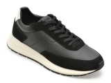 Pantofi sport BOSS negri, 7837, din piele naturala