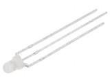 LED 3mm galben/verde 45&deg; convex