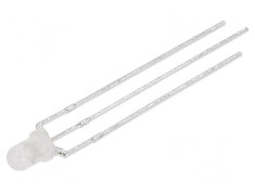 LED 3mm galben/verde 45? convex foto