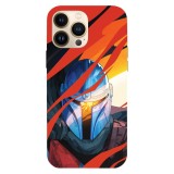 Husa compatibila cu Apple iPhone 15 Pro Max model The Mandalorian art, Silicon, TPU, Viceversa, Transparent, Carcasa