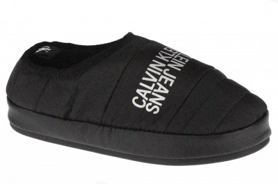 Papuci Calvin Klein Home Shoe Slipper W Warm Lining YW0YW00412-BEH negru foto