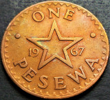 Cumpara ieftin Moneda exotica 1 PESEWA - GHANA, anul 1967 * cod 722 A, Africa