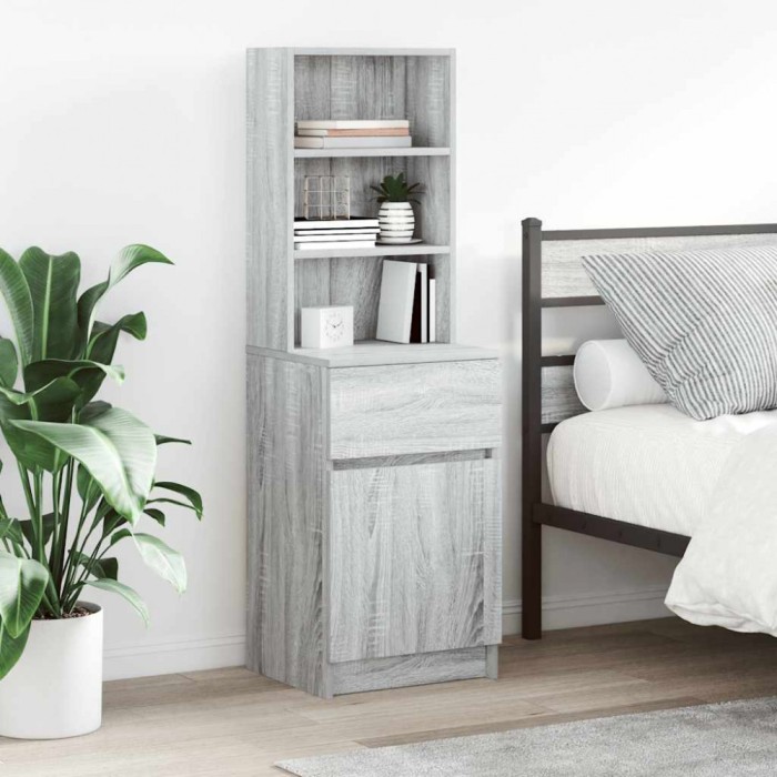 Noptiera gri Sonoma 39x35x125 cm lemn prelucrat