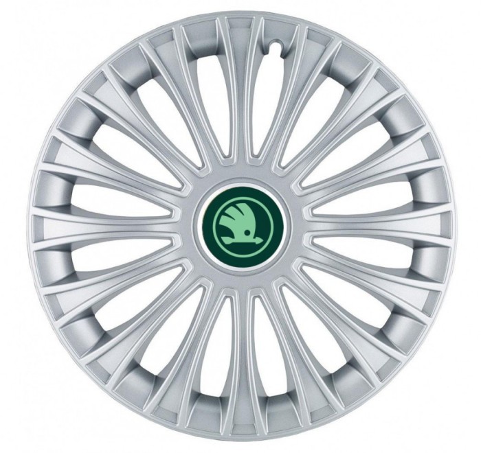 Set 4 capace roti pentru Skoda Nou Verde, model Dino Gray, R14