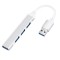 USB HUB Techstar&reg; Diviso, USB 3.0 la 4 x USB 3.0, Aluminium, Compact, Usor, Plug&amp;Play, Argintiu
