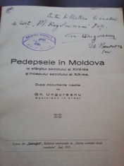 PEDEPSELE IN MOLDOVA - GH. UNGUREANU - 1931 foto
