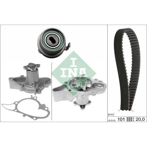 Kit distributie + Pompa apa Hyundai Atos (Mx), Getz (Tb), I10 I (Pa); Kia Picanto I (Sa), 1.1, 1.1 LPG, 1.0, INA