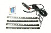 Kit Benzi LED RGB Auto Interior cu Telecomanda, 12 SMD, 22cm, 7 Culori, Jocuri Lumini