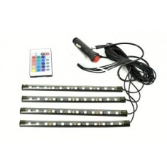 Kit interior LED 12 SMD RGB cu telecomanda - 22cm