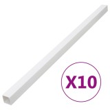VidaXL Șine de cabluri, 40x40 mm, 10 m, PVC