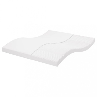 vidaXL Saltea din spumă, alb, 180x210 cm, 7 zone, duritate 20 ILD 4016652 foto