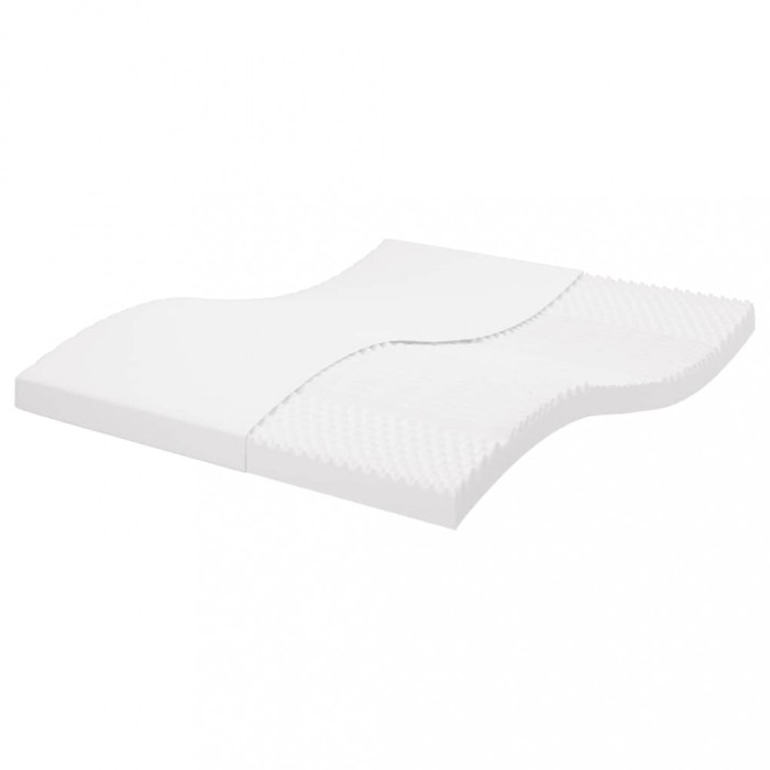 vidaXL Saltea din spumă, alb, 180x210 cm, 7 zone, duritate 20 ILD 4016652