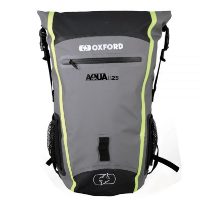 MBS Rucsac impermeabil Oxford Aqua B-25, negru/gri/fluo, 25L, Cod Produs: OL466OX foto