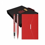 Set stilou si pix Sheaffer VFM rosu cu notes A5
