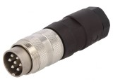 Conector M16 Mufă Tată Lipire Cablu 7-Pin 5A 300V Drept
