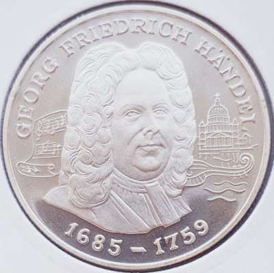 59 Andorra 10 diners 1998 Georg Friedrich Handel km 147 argint foto