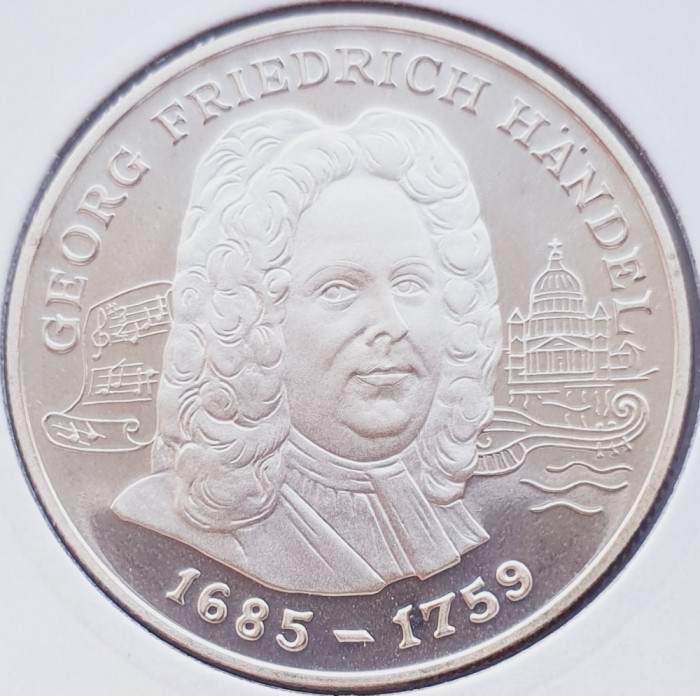 59 Andorra 10 diners 1998 Georg Friedrich Handel km 147 argint