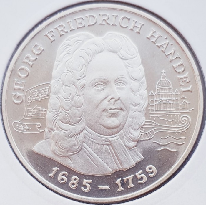 59 Andorra 10 diners 1998 Georg Friedrich Handel km 147 argint