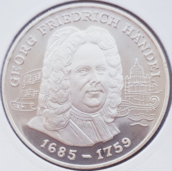 59 Andorra 10 diners 1998 Georg Friedrich Handel km 147 argint