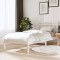 vidaXL Cadru de pat, alb, 90x200 cm, lemn masiv de pin 3100575