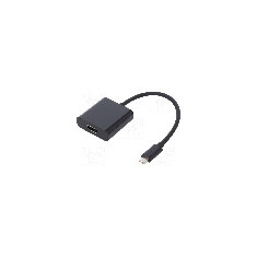 Cablu HDMI soclu, USB C mufa, USB 3.1, lungime 0.23m, {{Culoare izola&#355;ie}}, QOLTEC - 50375