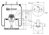 FEBI BILSTEIN 20340 Burduf, suspensie pneumatica