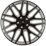 Set 4 Capace Roti 15 inchi (R15) Dakar Negru-Gri, Compatibile Cu Citroen