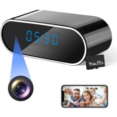 Camera Spion in Ceas WiFi 1080P Full HD cu Card 64GB Inclus, Vedere Nocturna, Detectare Miscare, Alerte pe Telefon, Inregistrare Audio Video, Aplicati
