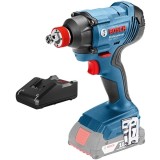 Bosch GDX 180-LI + GAL 18V-40 - Masina de insurubat cu impact fara acumulatori Li-Ion 18 V - Ah patrat 1/2 inch si hexagon interior 1/4 inch 180 Nm M6